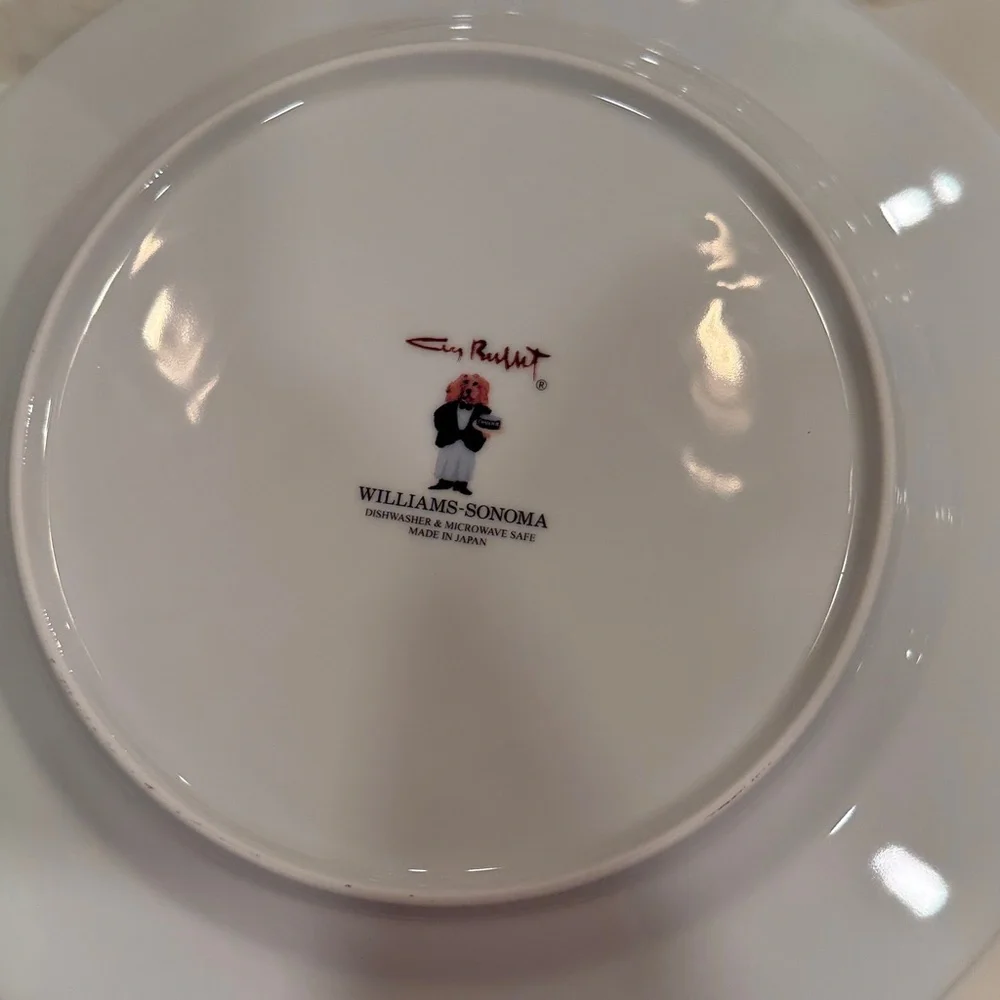 Guy Buffet Waiter Suite Porcelain Dinner Plates (4)